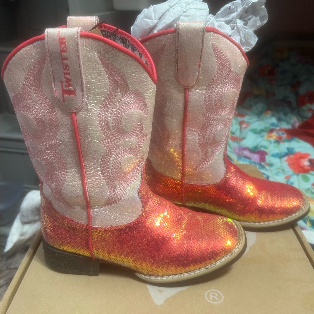 Twister Kids' Sparkling Pink Boots